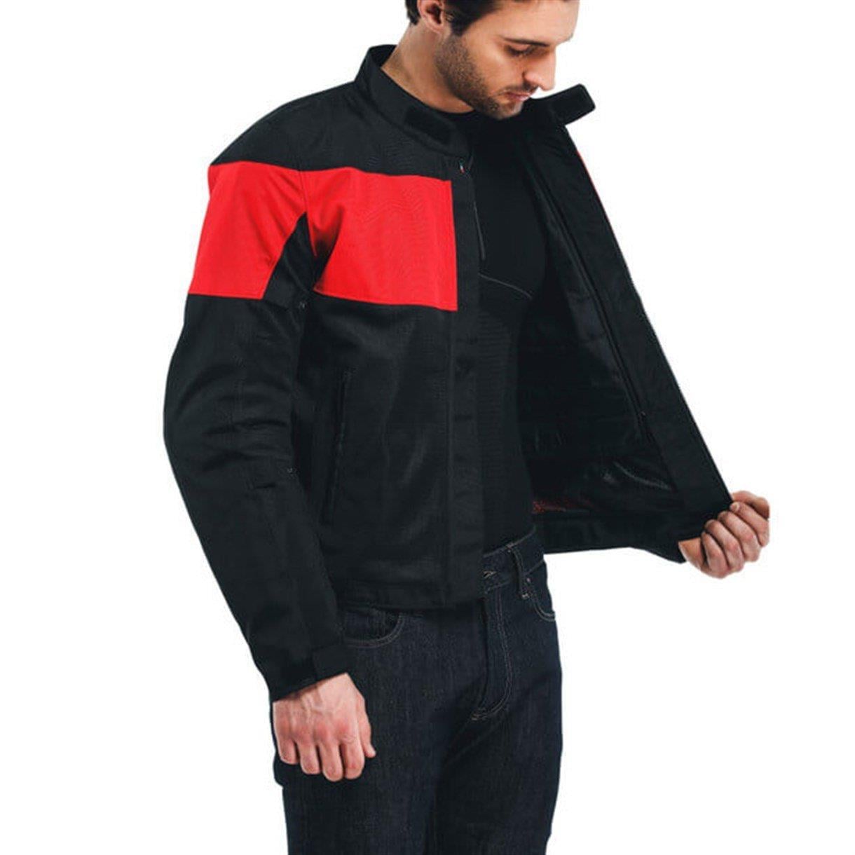 DAINESE CEKET/ELETTRICA AIR TEX BLK BLK LAVA RED