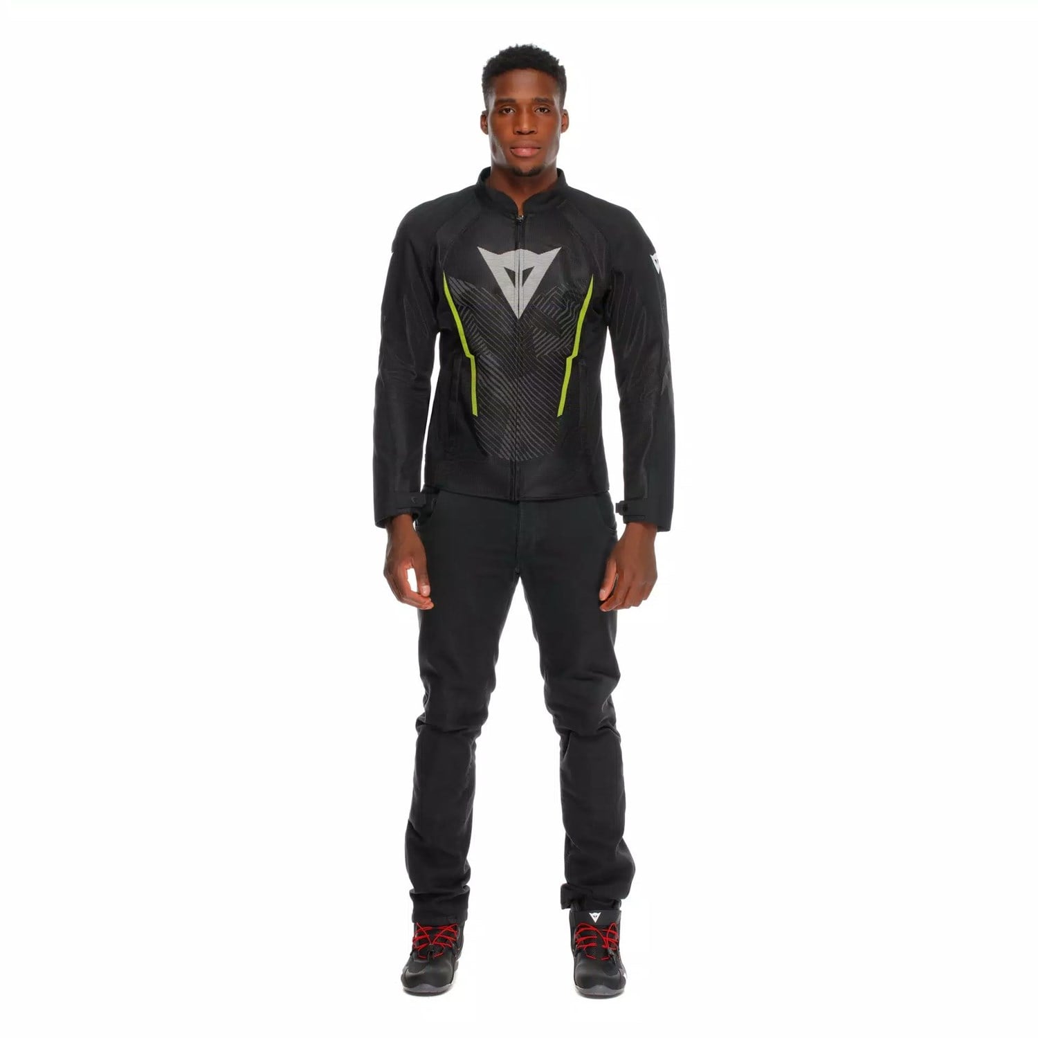 DAINESE CEKET/HEROSPHERE AIR TEX JACKET BLACK WHITE YELLOW FLUO