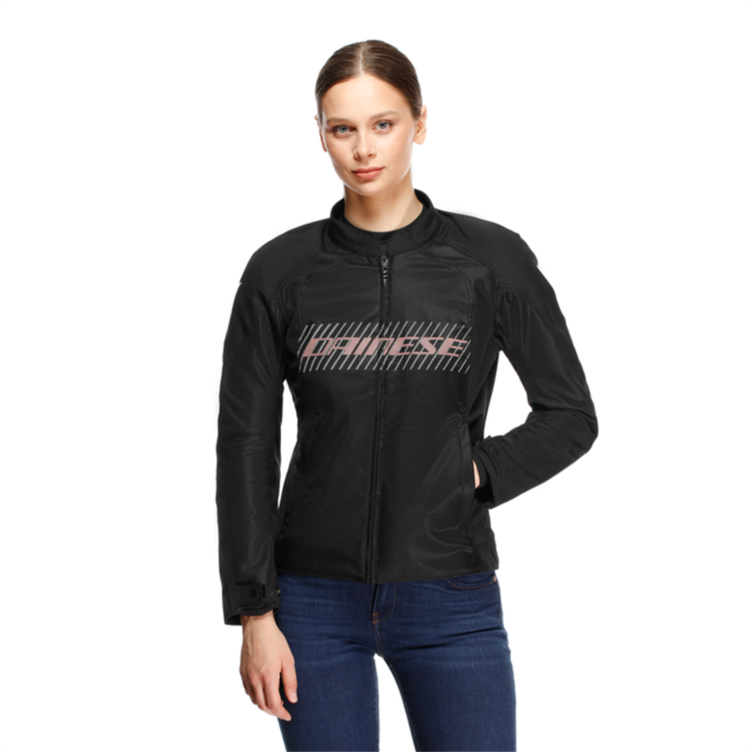 DAINESE CEKET/HEROSPHERE AIR TEX JACKET WMN BLACK WHITE PEACH
