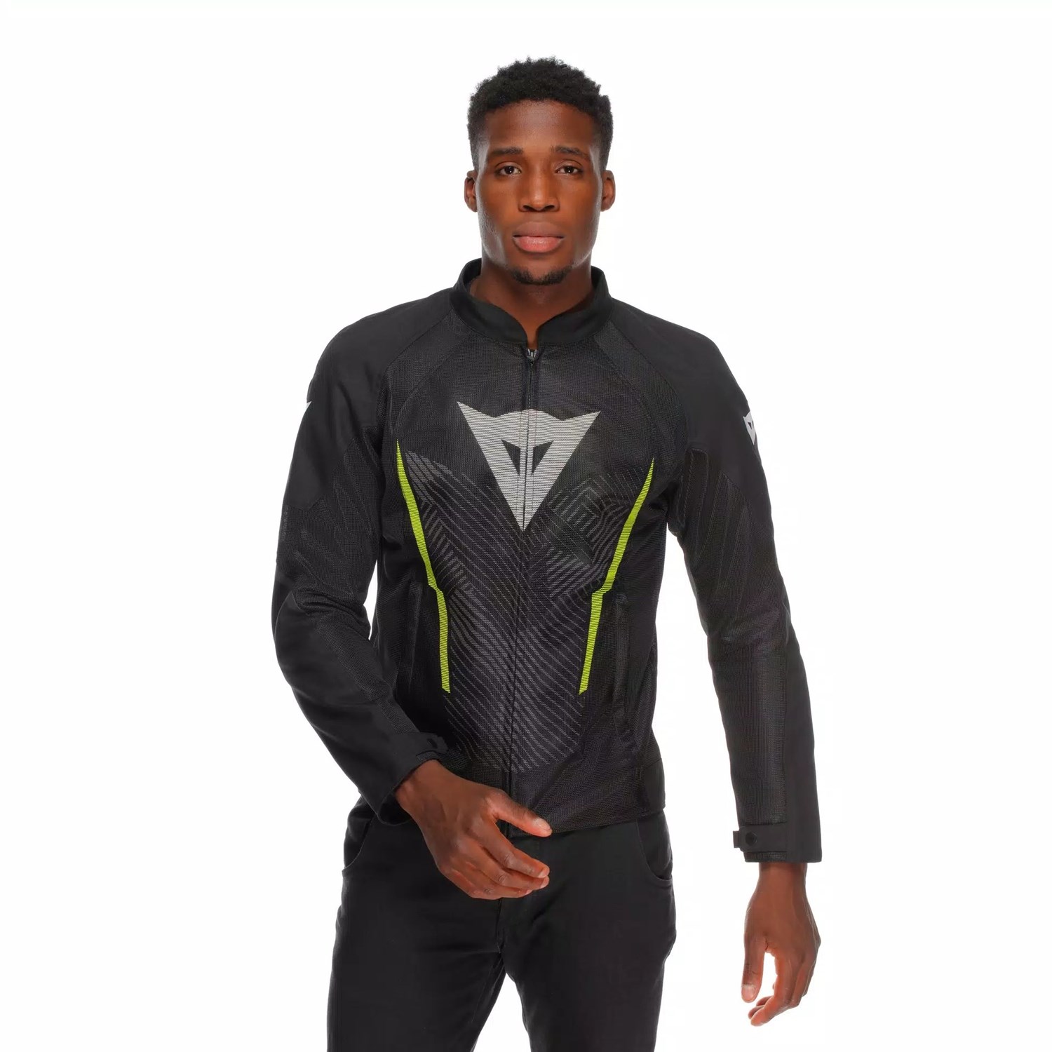 DAINESE CEKET/HEROSPHERE AIR TEX JACKET BLACK WHITE YELLOW FLUO