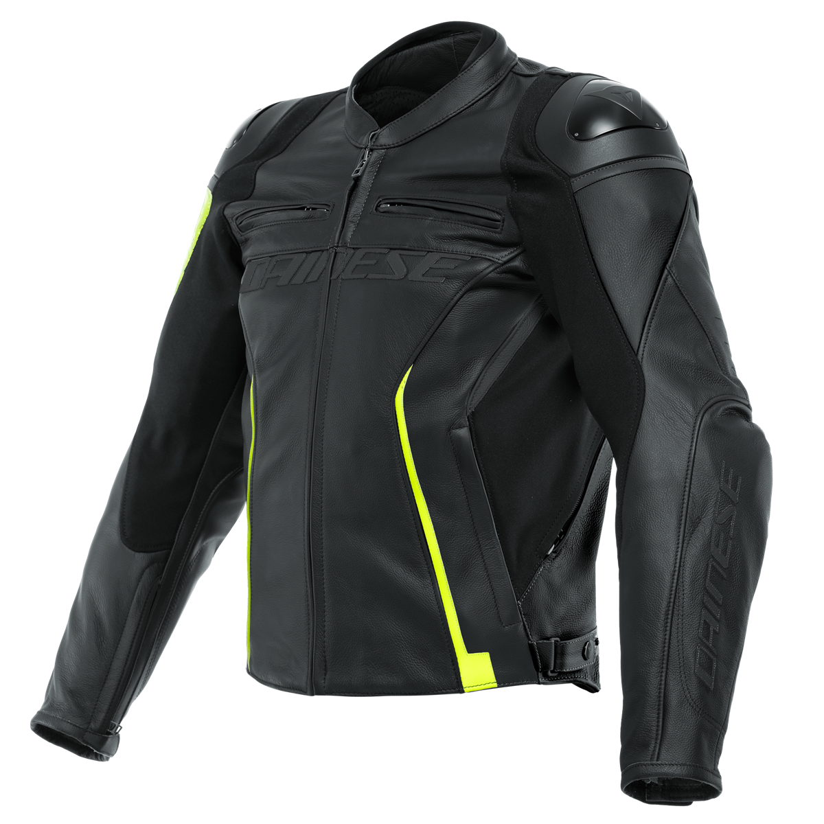DAINESE CEKET/VR46 CURB LTHR BLK FLUO YELLOW