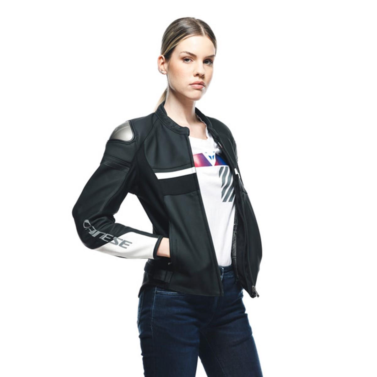 Dainese Rapida Lady Deri Mont Matt Black White