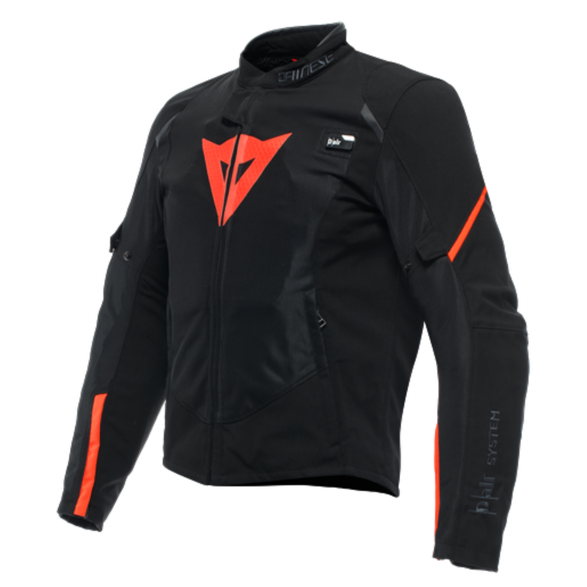 Dainese Smart Jacket LS Sport Black Fluo Red Airbag Tekstil Mont