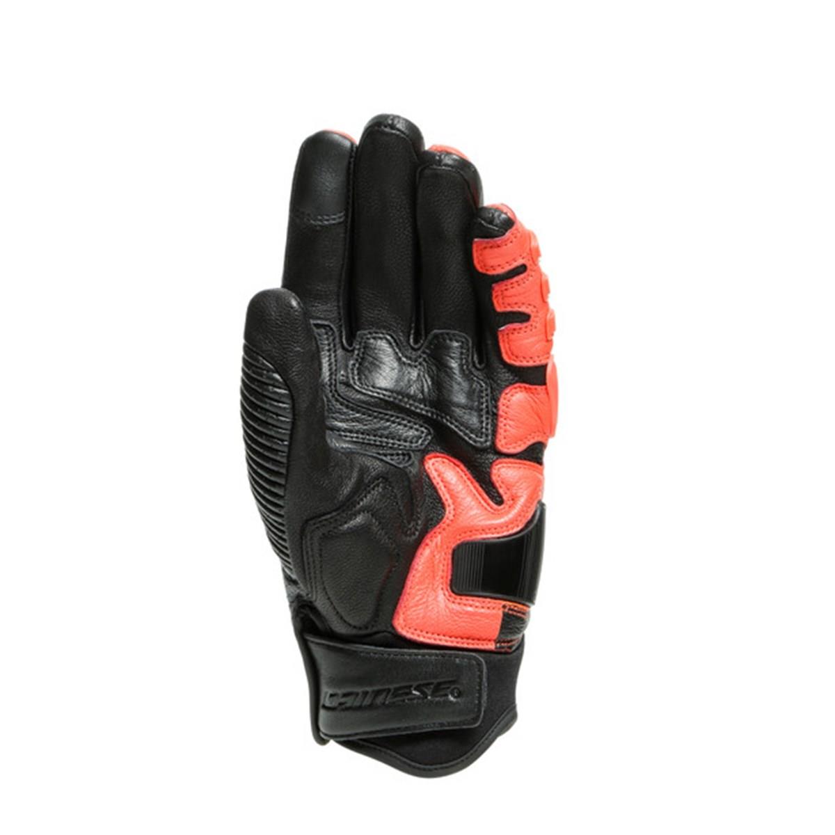 Dainese X-Ride Deri Eldiven Black Fluo Red