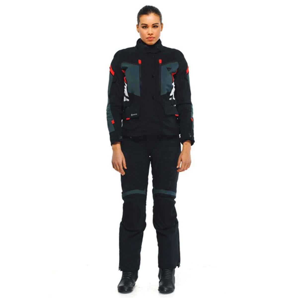 DAINESE/CARVE MASTER 3 LDY G.TEX BLK EBONY LAVA-RED