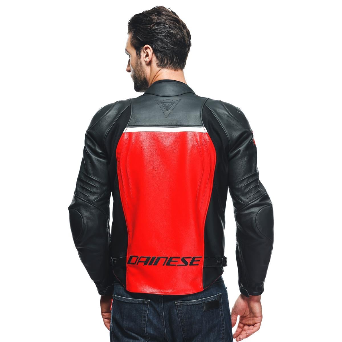 DAINESE/RACING 4 LEATHER LAVA RED BLACK