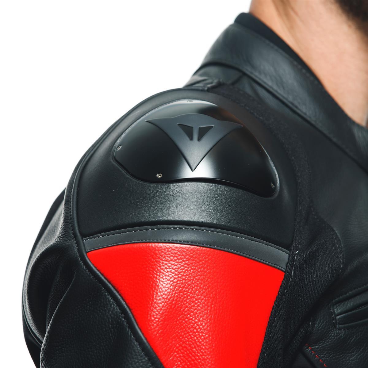DAINESE/RACING 4 LEATHER LAVA RED BLACK