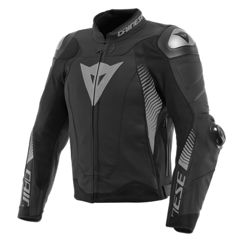 DAINESE/SUPER SPEED 4 LTHR JCKT BLK-MATT/CHARCOAL-GRAY