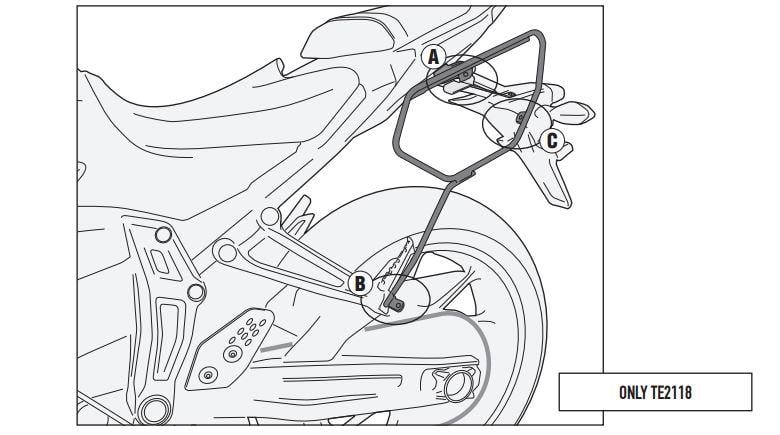 GIVI 2118KIT YAMAHA MT-07 (14-17) YAN ÇANTA TAŞIYICI BAĞLANTI KİTİ
