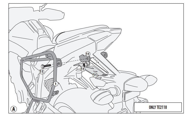 GIVI 2118KIT YAMAHA MT-07 (14-17) YAN ÇANTA TAŞIYICI BAĞLANTI KİTİ