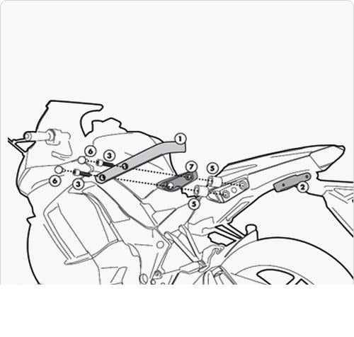 GIVI 4100KIT KAWASAKI Z 1000 SX (11-20) YAN ÇANTA TAŞIYICI BAĞLANTI KİTİ