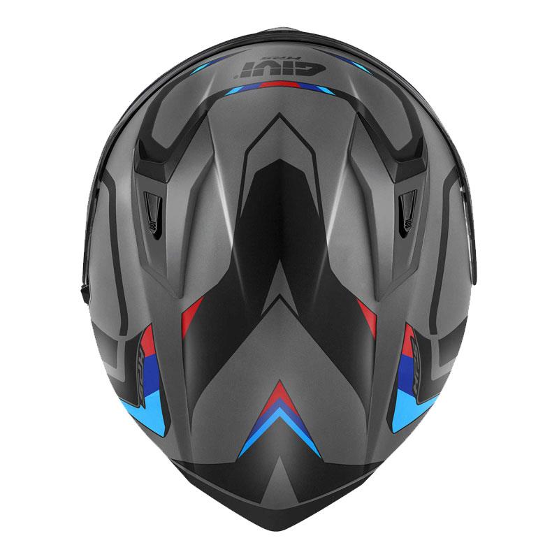 GIVI 50.8 MACH1 MAT GRİ-SİYAH-KIRMIZI KASK