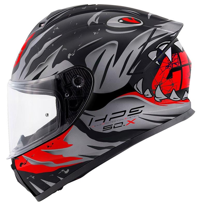 GIVI 50.X SHARKBITE MAT SİYAH-GRİ-KIRMIZI KASK