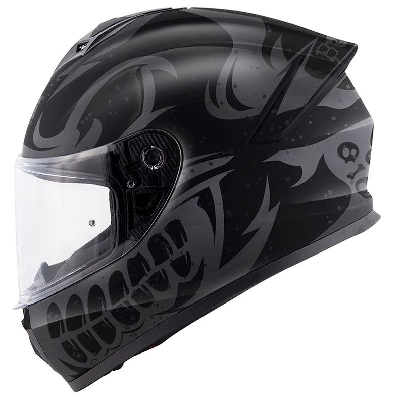GIVI 50.X BONES MAT SİYAH-GRİ KASK