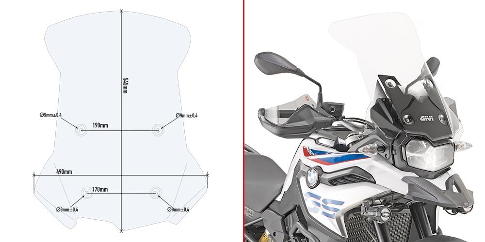 GIVI D5127ST BMW F 750 GS - F 850 GS (18-24) RÜZGAR SİPERLİK