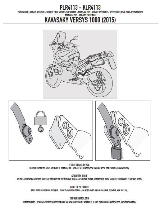 GIVI PLR4113 KAWASAKI VERSYS 1000 (15-16) YAN ÇANTA TAŞIYICI