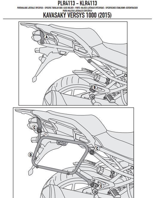 GIVI PLR4113 KAWASAKI VERSYS 1000 (15-16) YAN ÇANTA TAŞIYICI