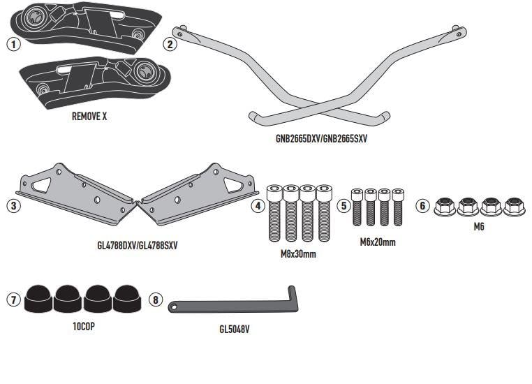 GIVI TR6419 TRIUMPH TRIDENT 660 (21-24) YAN KUMAŞ ÇANTA TAŞIYICI