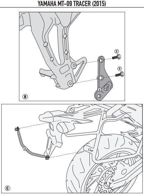 KAPPA KLR2122 YAMAHA TRACER 900 (15-17) YAN ÇANTA TAŞIYICI