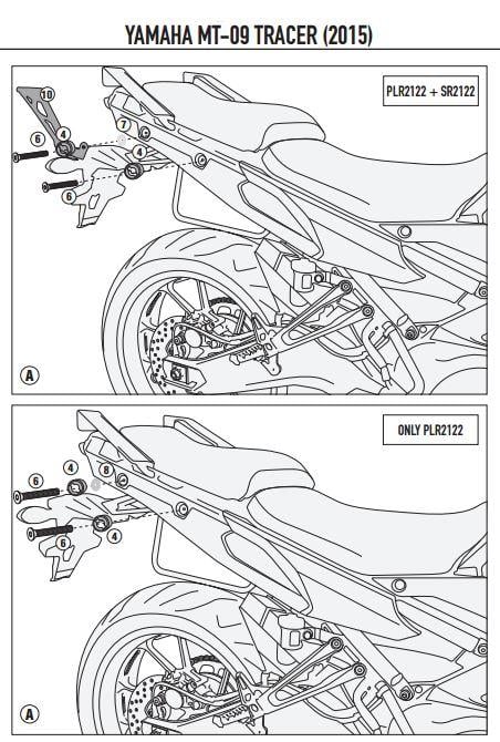 KAPPA KLR2122 YAMAHA TRACER 900 (15-17) YAN ÇANTA TAŞIYICI