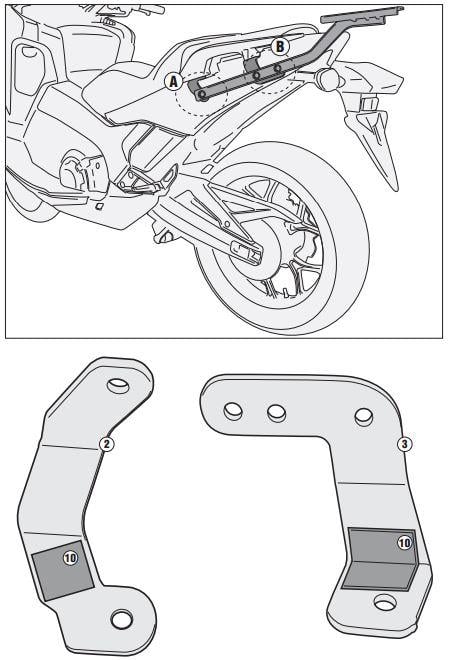 KAPPA KZ1127 HONDA INTEGRA 750 (14-15) ARKA ÇANTA TAŞIYICI