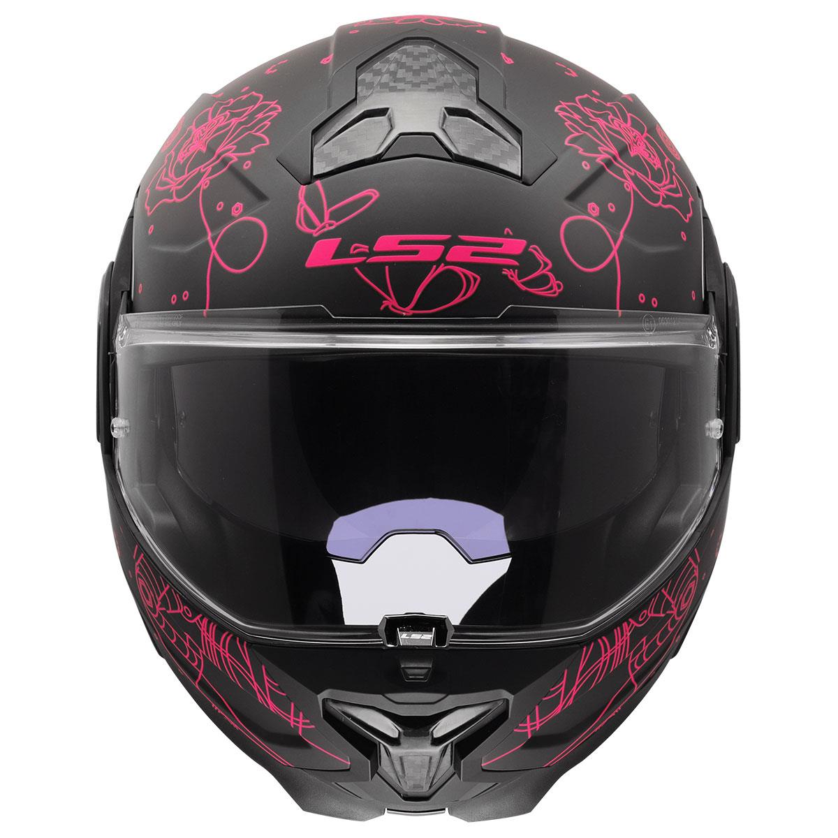 LS2 ADVANT 2 SOPHIA MAT SİYAH-PEMBE KASK