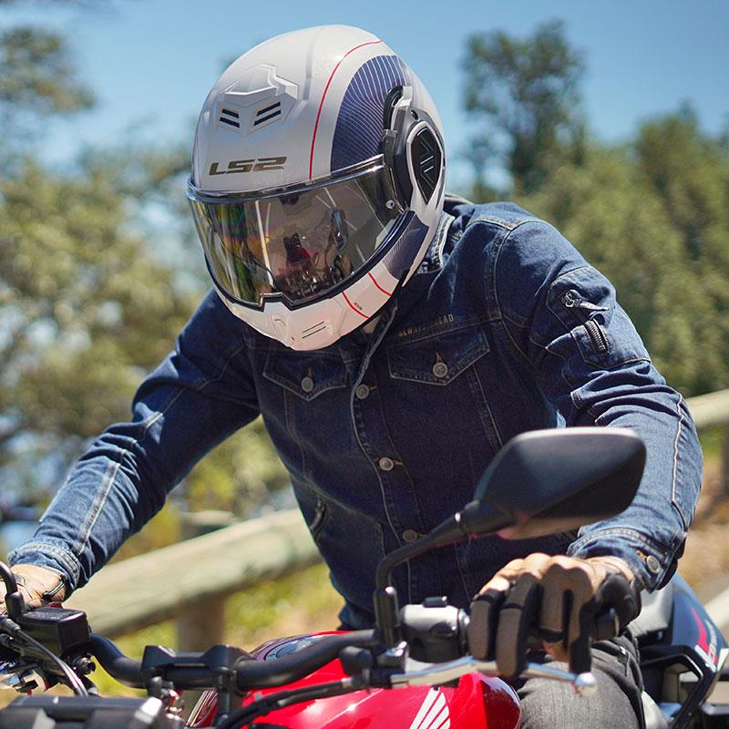 LS2 ADVANT COOPER BEYAZ-MAVİ KASK