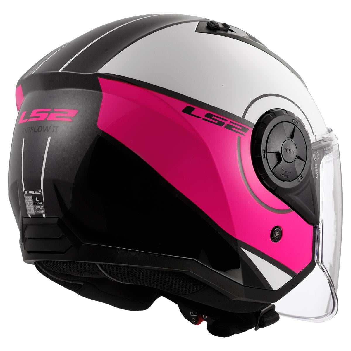 LS2 AIRFLOW 2 COVER BEYAZ-PEMBE KASK