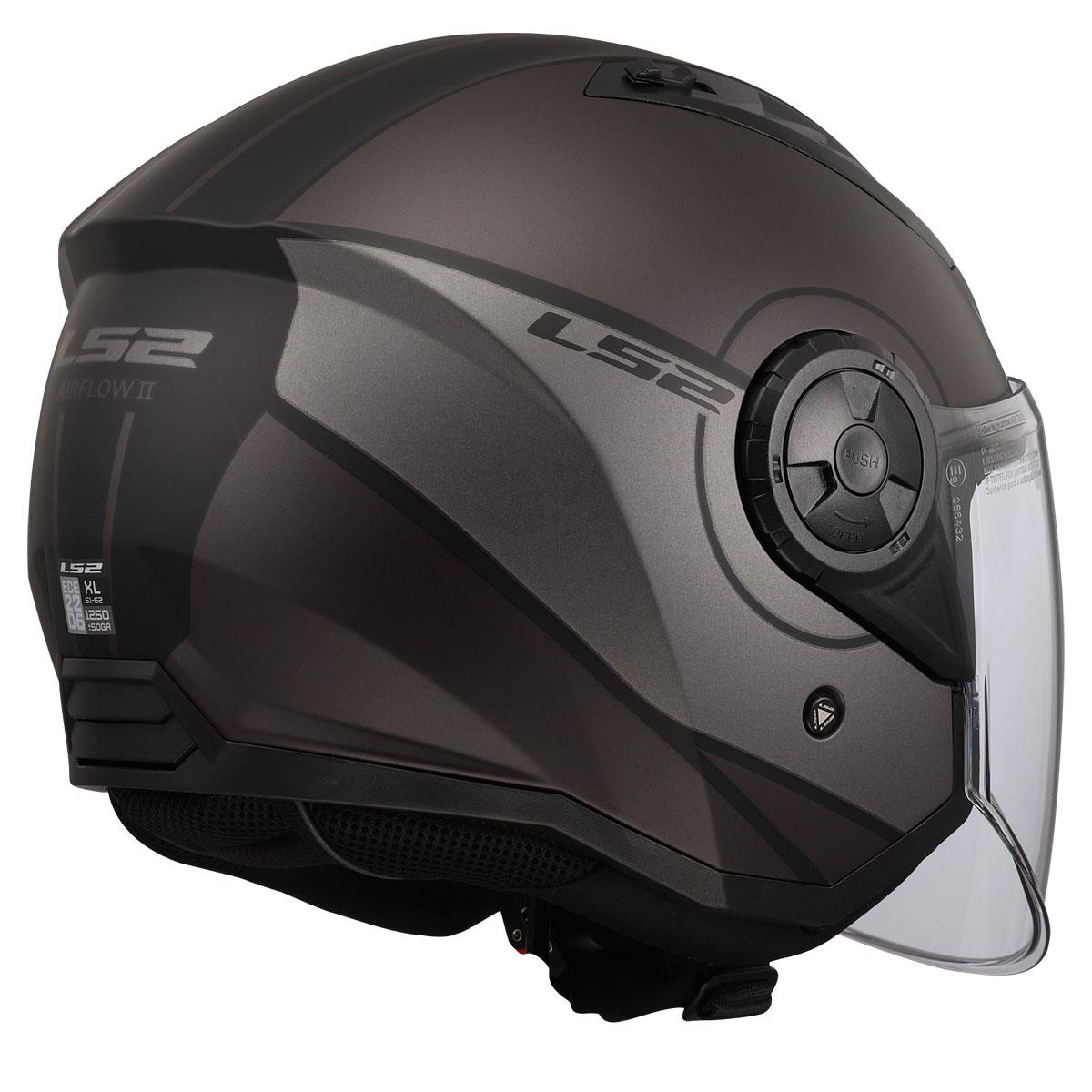 LS2 AIRFLOW 2 COVER MAT SİYAH-GRİ KASK