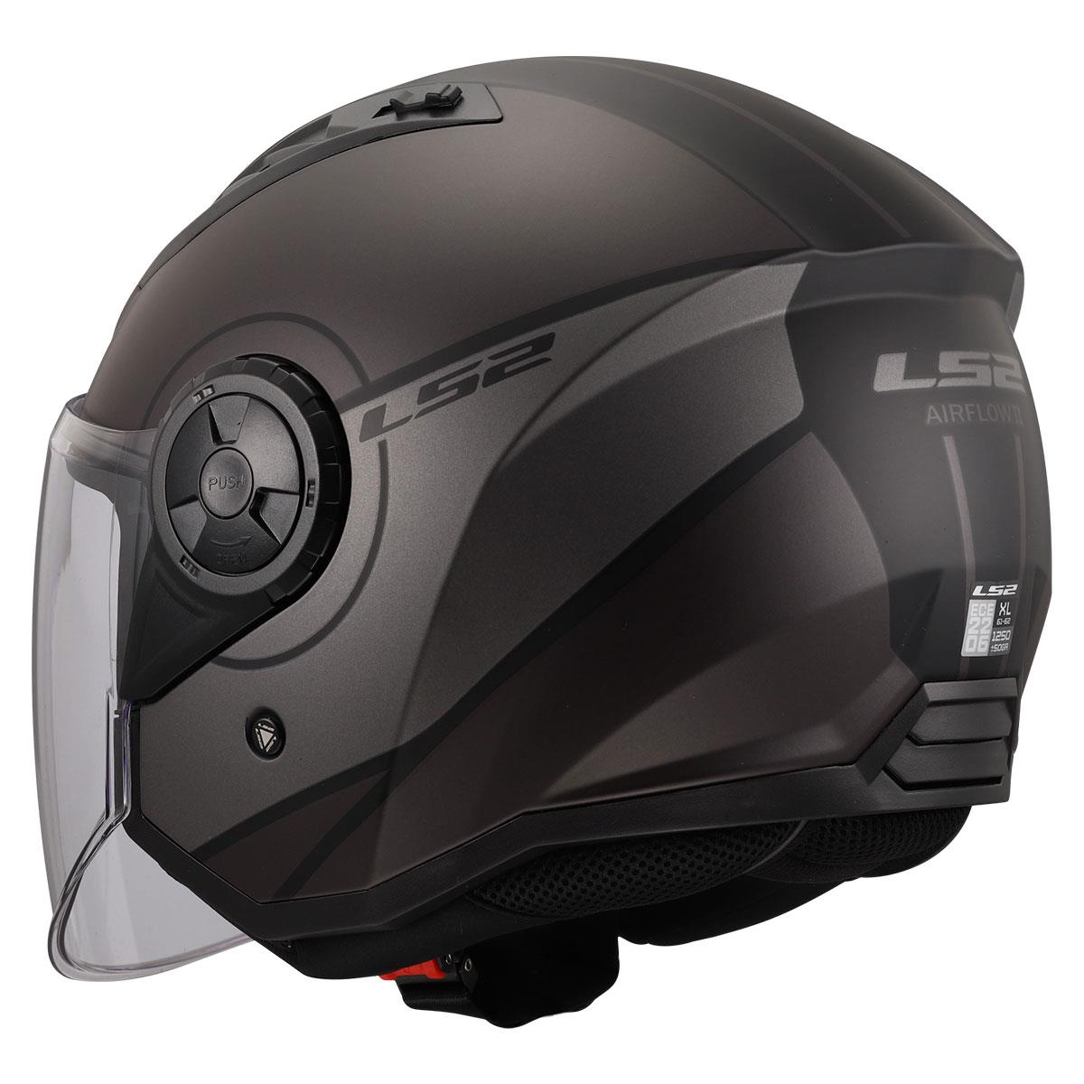 LS2 AIRFLOW 2 COVER MAT SİYAH-GRİ KASK