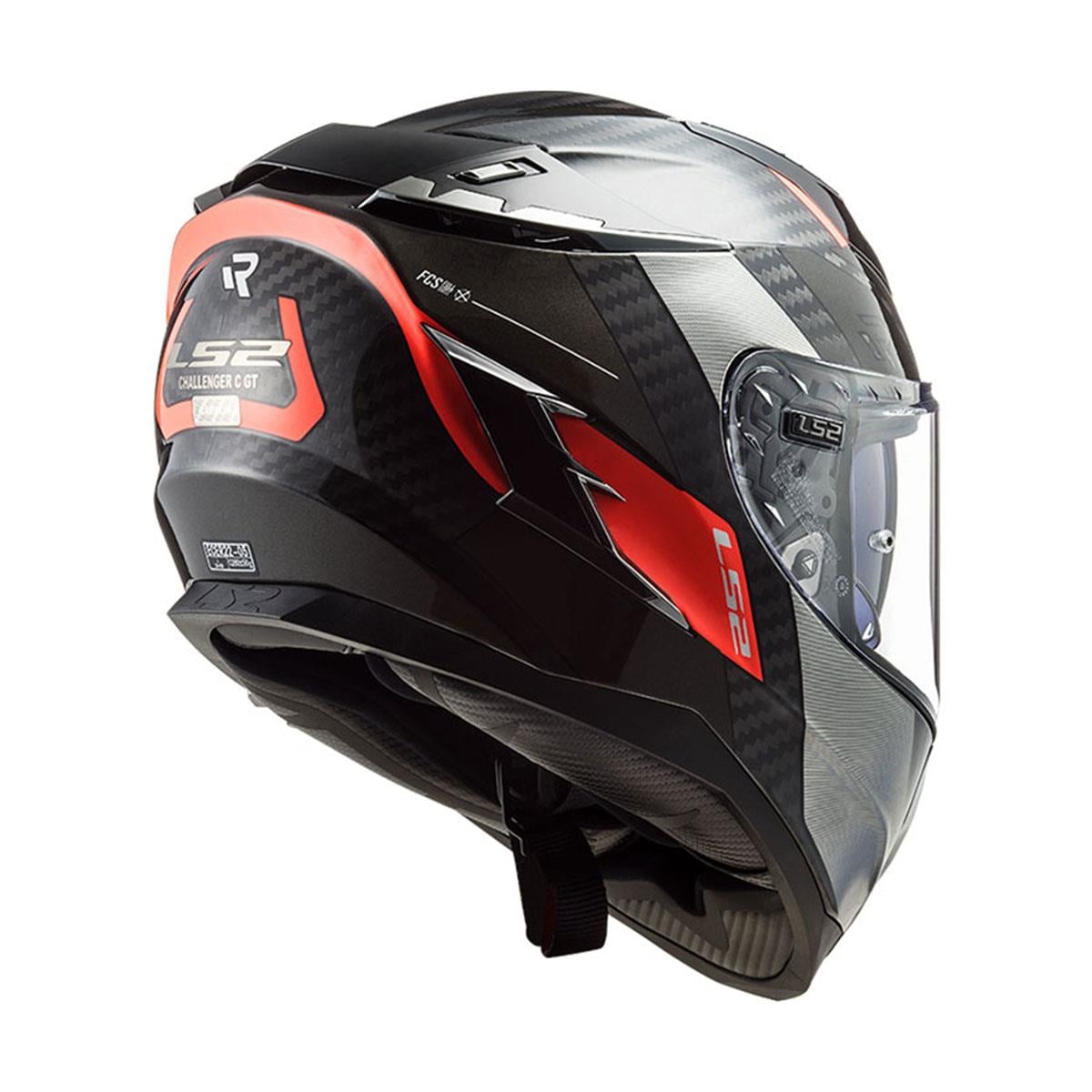 LS2 CHALLENGER C KARBON ALLOY TITANIUM-KROM-TURUNCU KASK