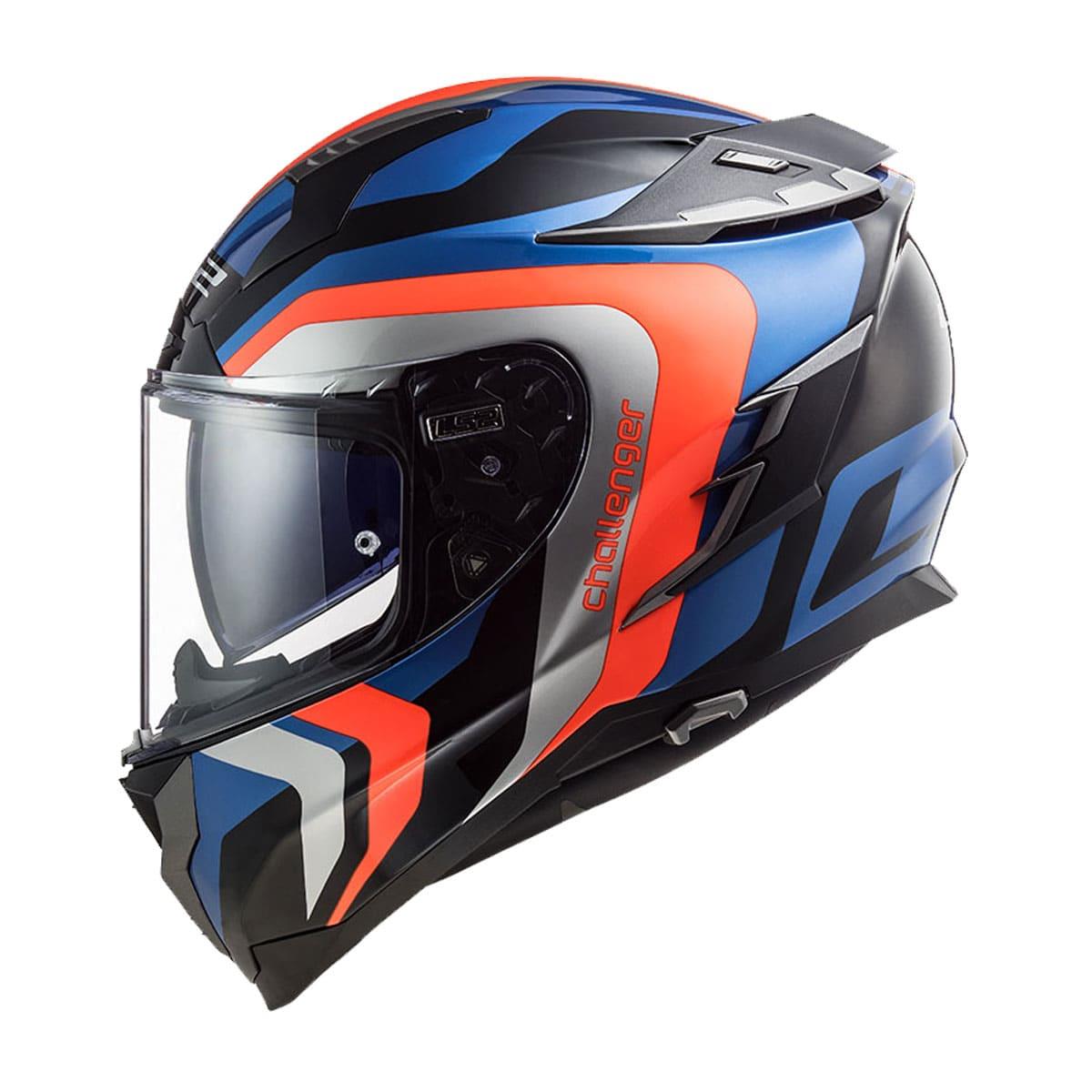 LS2 CHALLENGER GALACTIC MAVİ-TURUNCU KASK