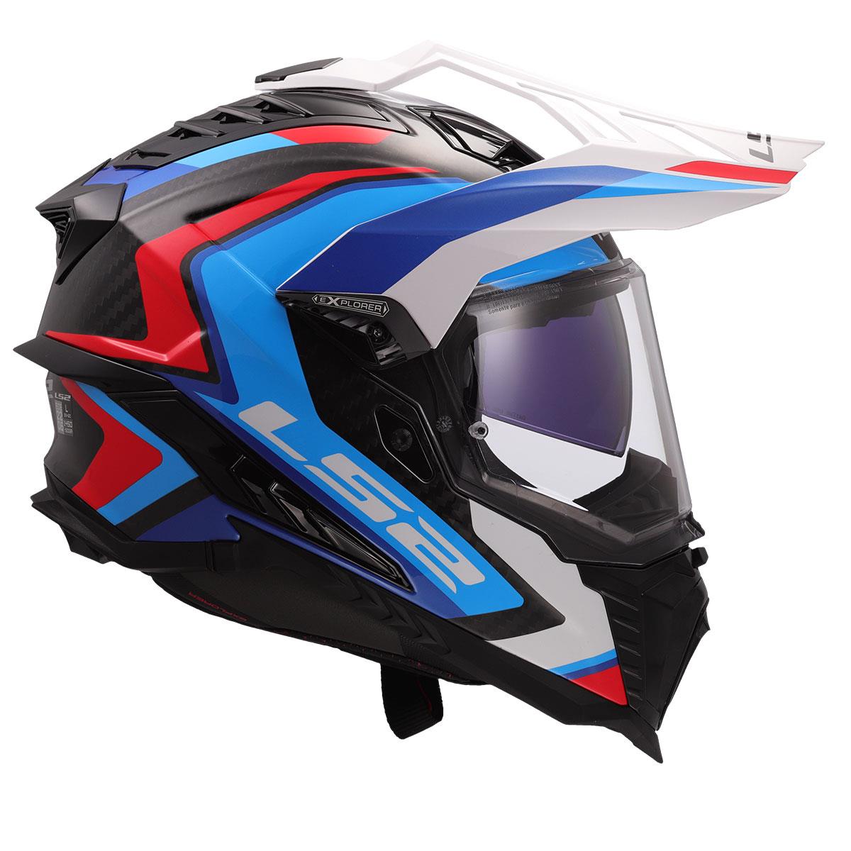 LS2 EXPLORER C KARBON FRONTIER II BEYAZ-MAVİ KASK