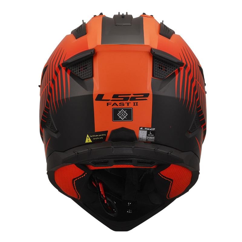 LS2 FAST 2 DUCK TURUNCU-KIRMIZI KASK