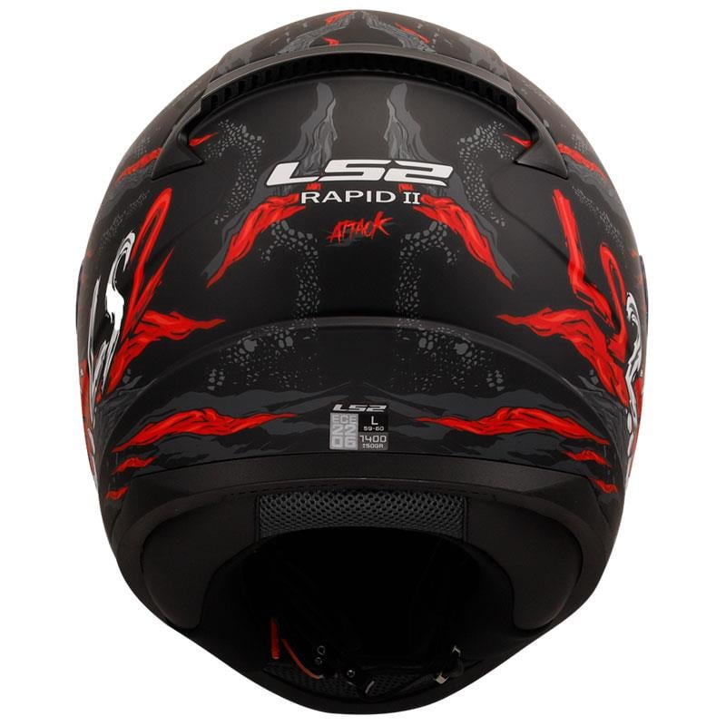 LS2 RAPID 2 KAIJU MAT SİYAH-KIRMIZI-BEYAZ KASK