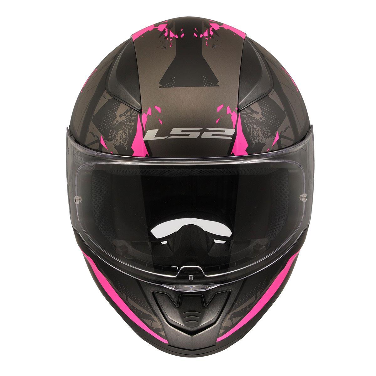 LS2 RAPID 2 PALIMNESIS MAT SİYAH-PEMBE KASK