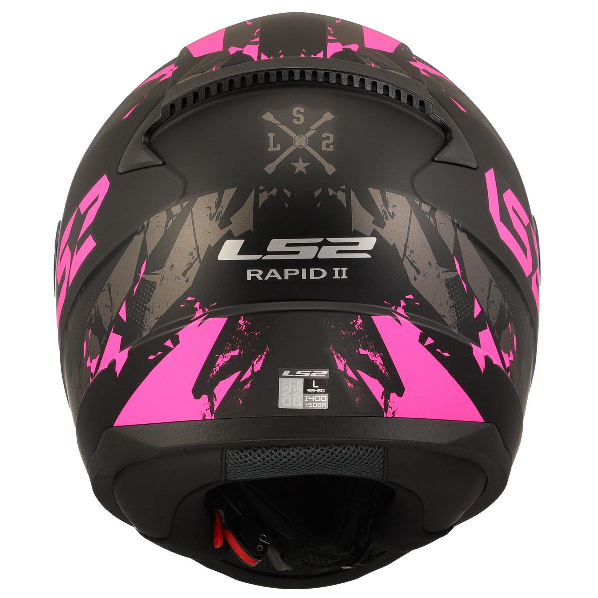 LS2 RAPID 2 PALIMNESIS MAT SİYAH-PEMBE KASK