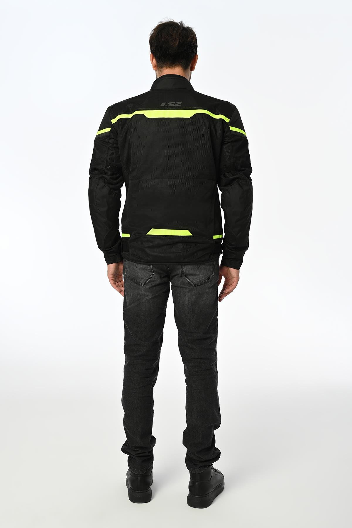 LS2 RIVA MONT SİYAH-NEON SARI
