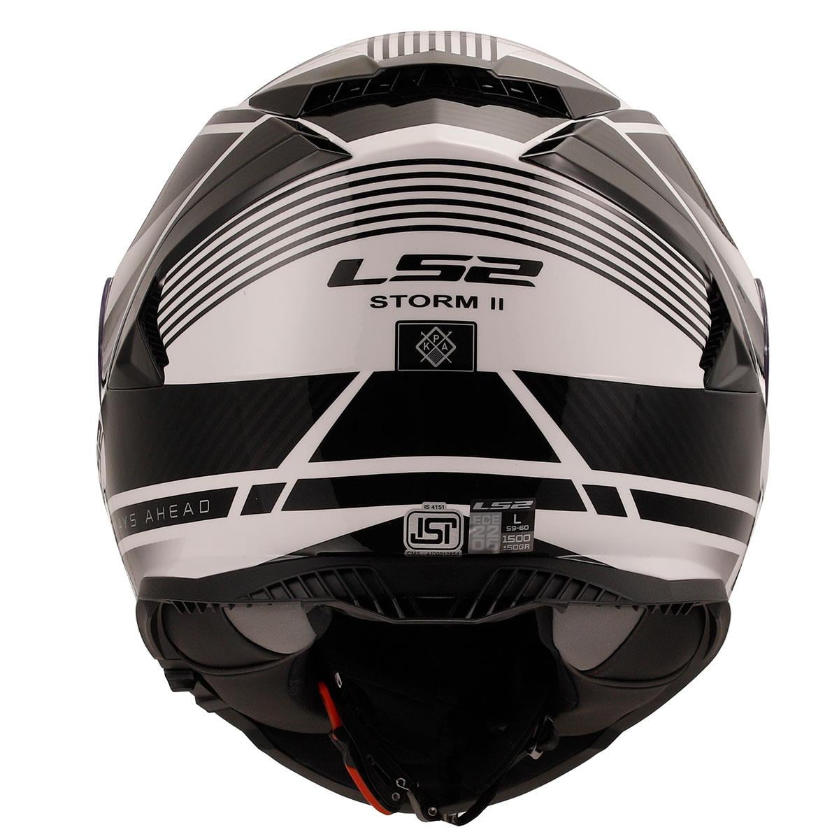 LS2 STORM 2 DODGER MAT SİYAH-BEYAZ KASK