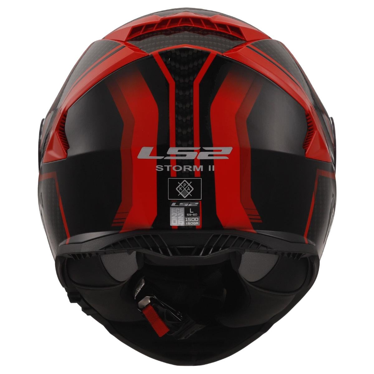 LS2 STORM 2 TRACKER SİYAH-KIRMIZI KASK