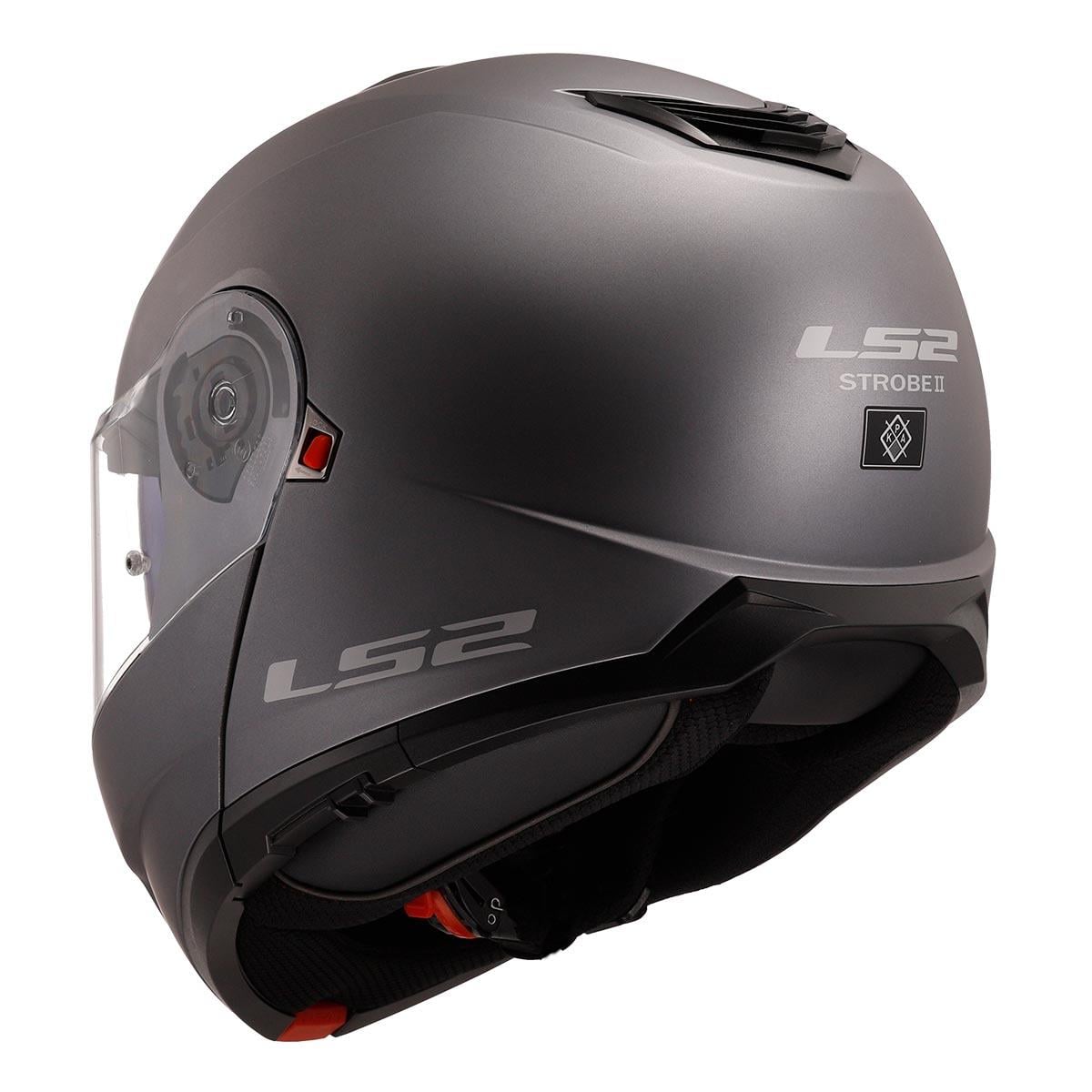 LS2 STROBE 2 MAT TITANIUM KASK