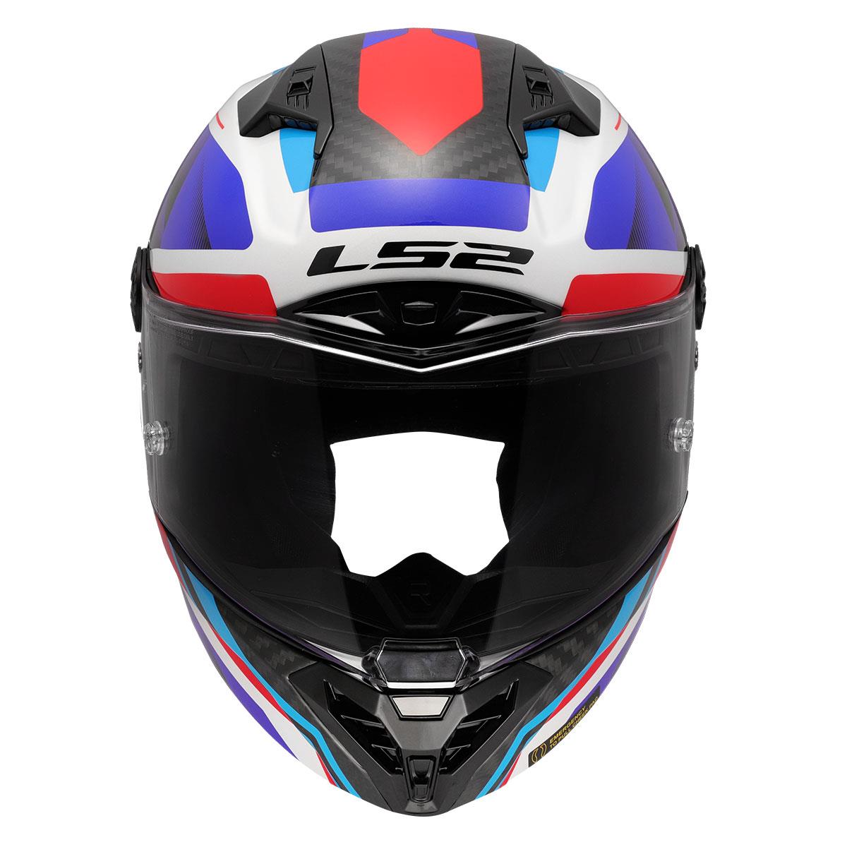 LS2 THUNDER KARBON GP AERO RAUTE MAVİ-KIRMIZI KASK