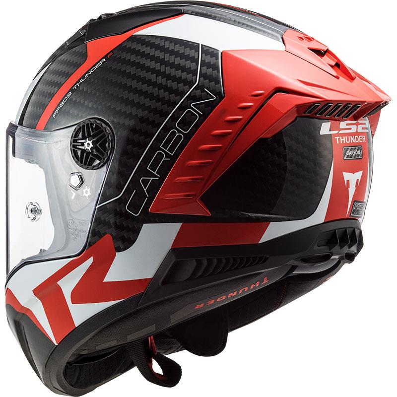 LS2 THUNDER KARBON RACING 1 KIRMIZI-BEYAZ KASK