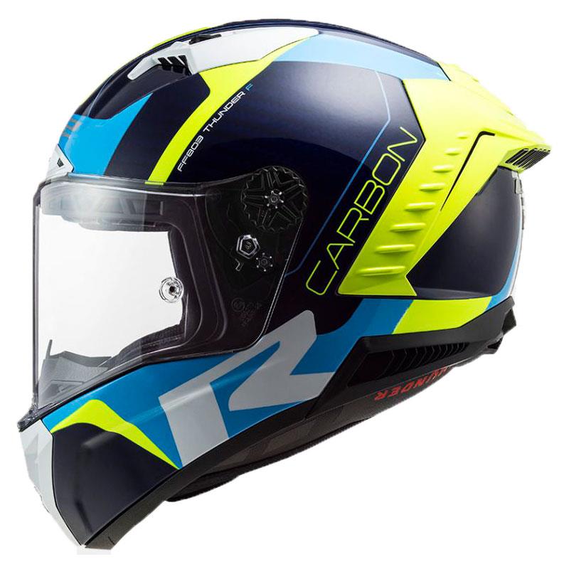 LS2 THUNDER KARBON RACING 1 MAVİ-NEON SARI KASK