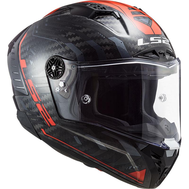 LS2 THUNDER KARBON SPUTNIK METAL KIRMIZI KASK
