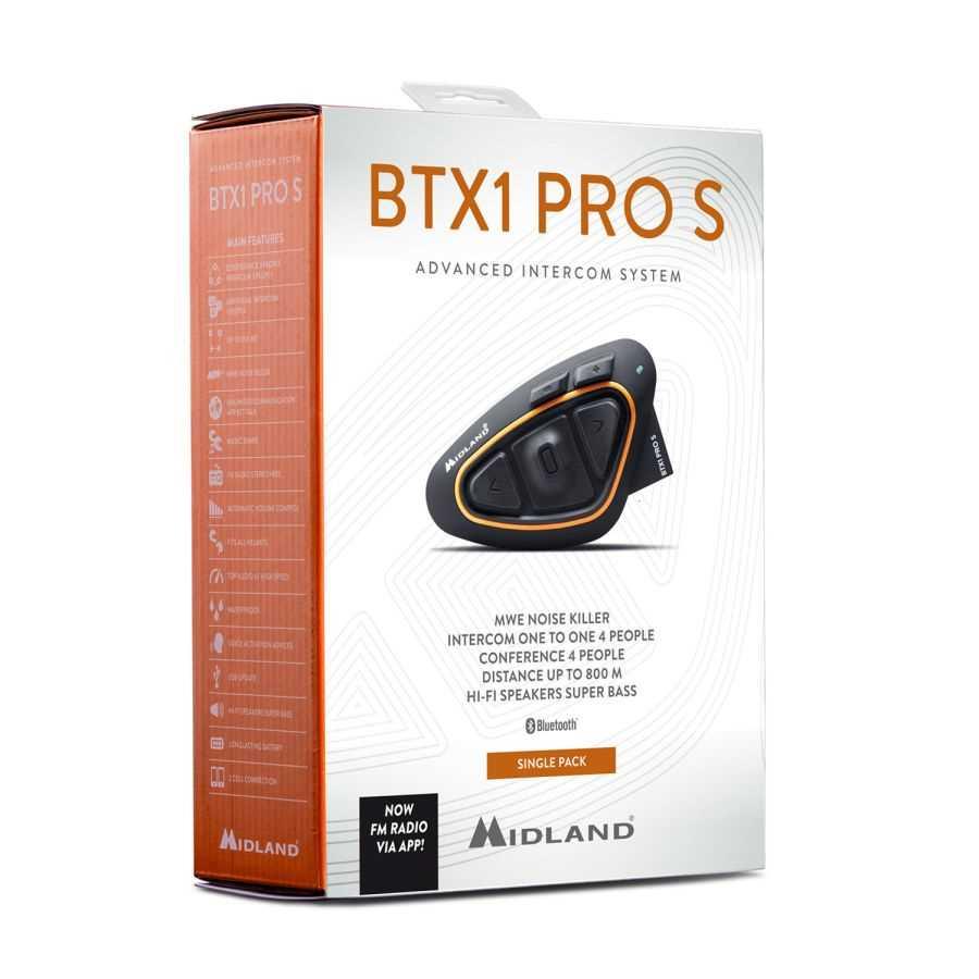 MIDLAND BTX1 PRO-S BLUETOOTH INTERCOM (TEK)