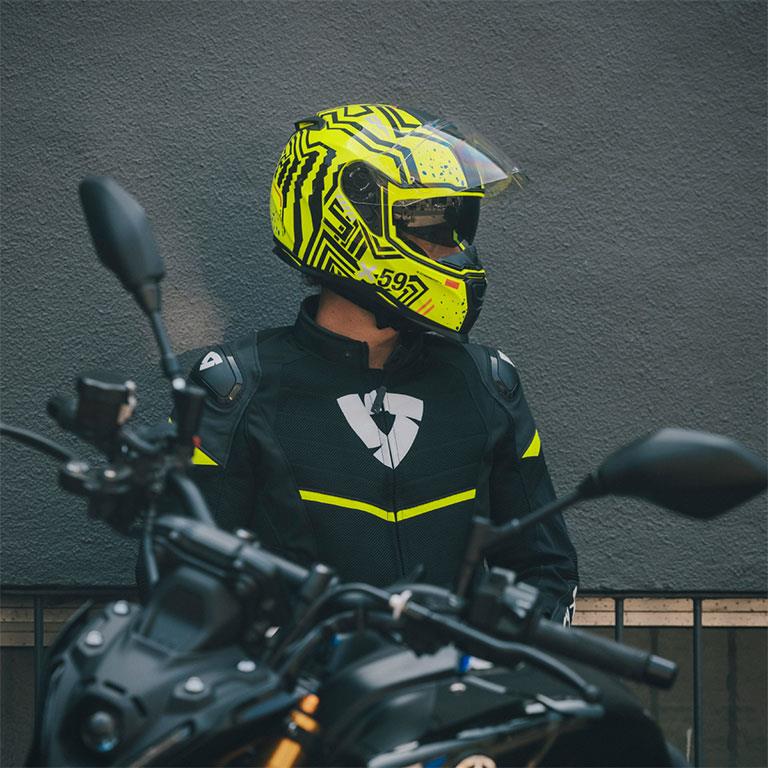 NEXX SX.100 ENIGMA NEON SARI-SİYAH KASK