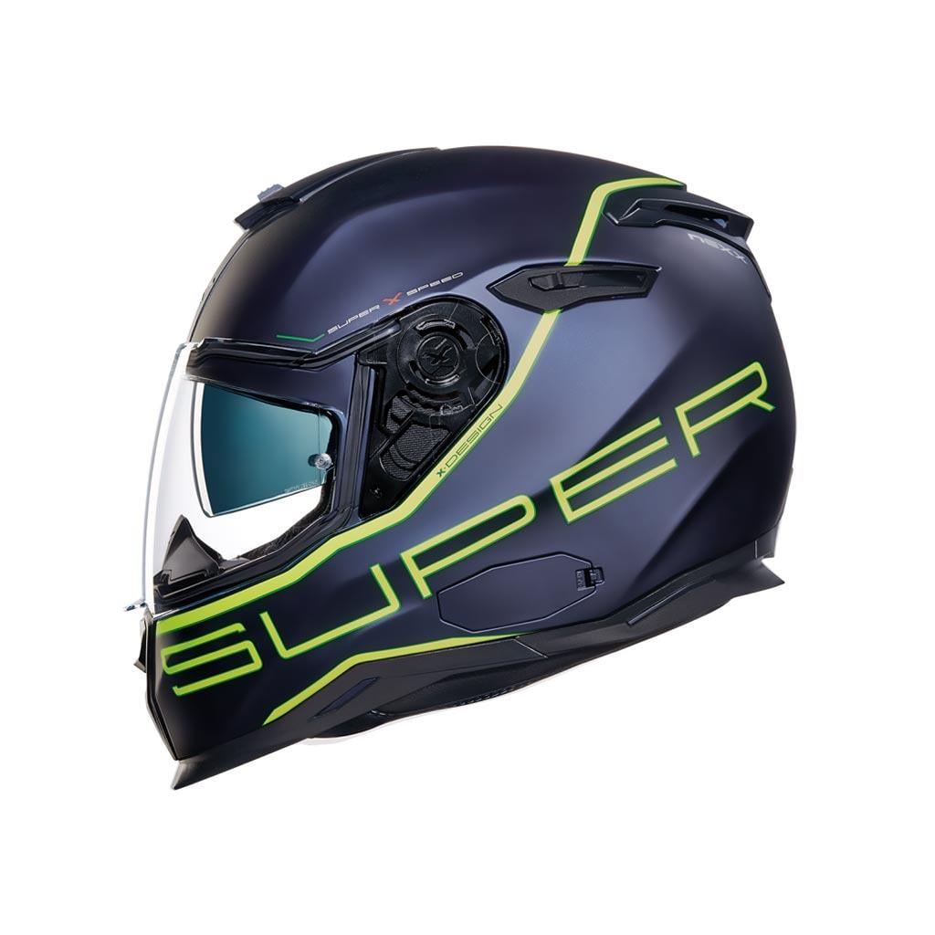NEXX SX.100 SUPERSPEED MAT MAVİ-YESIL KASK