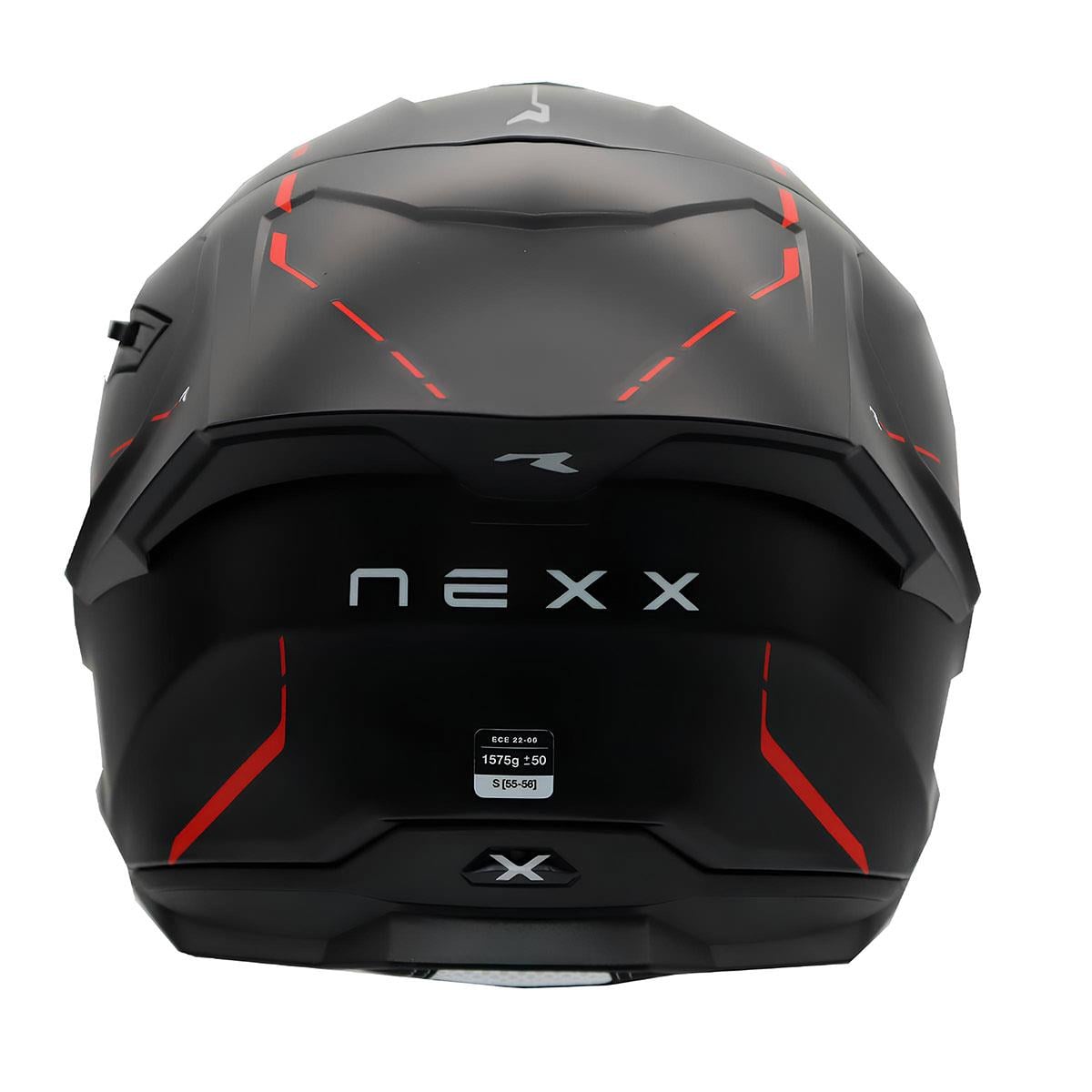 NEXX Y.100R REACT MAT SİYAH-KIRMIZI KASK