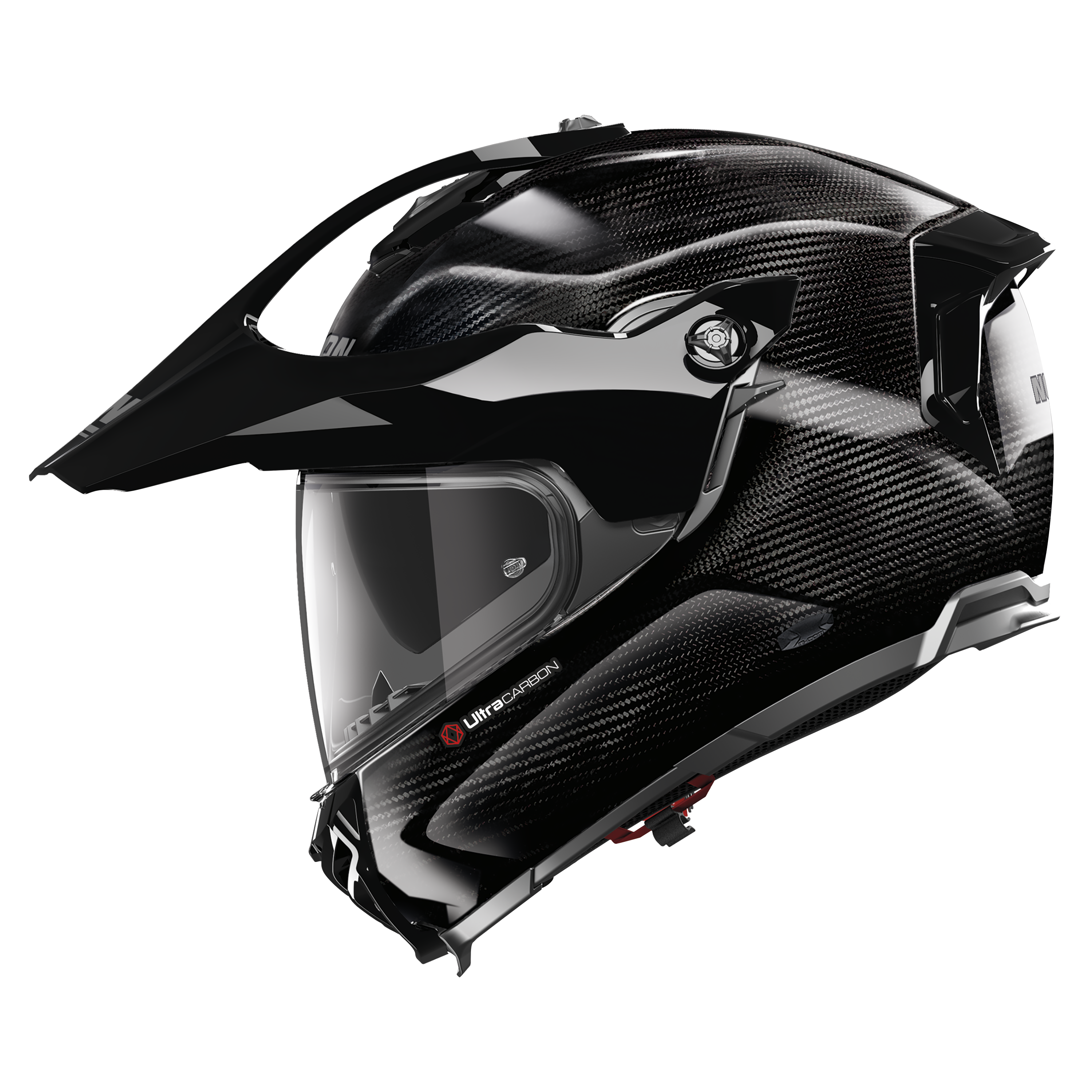 X-552 ULTRA PURO N-COM 101 KAPALI SİPERLİKLİ KARBON MOTOSİKLET KASKI